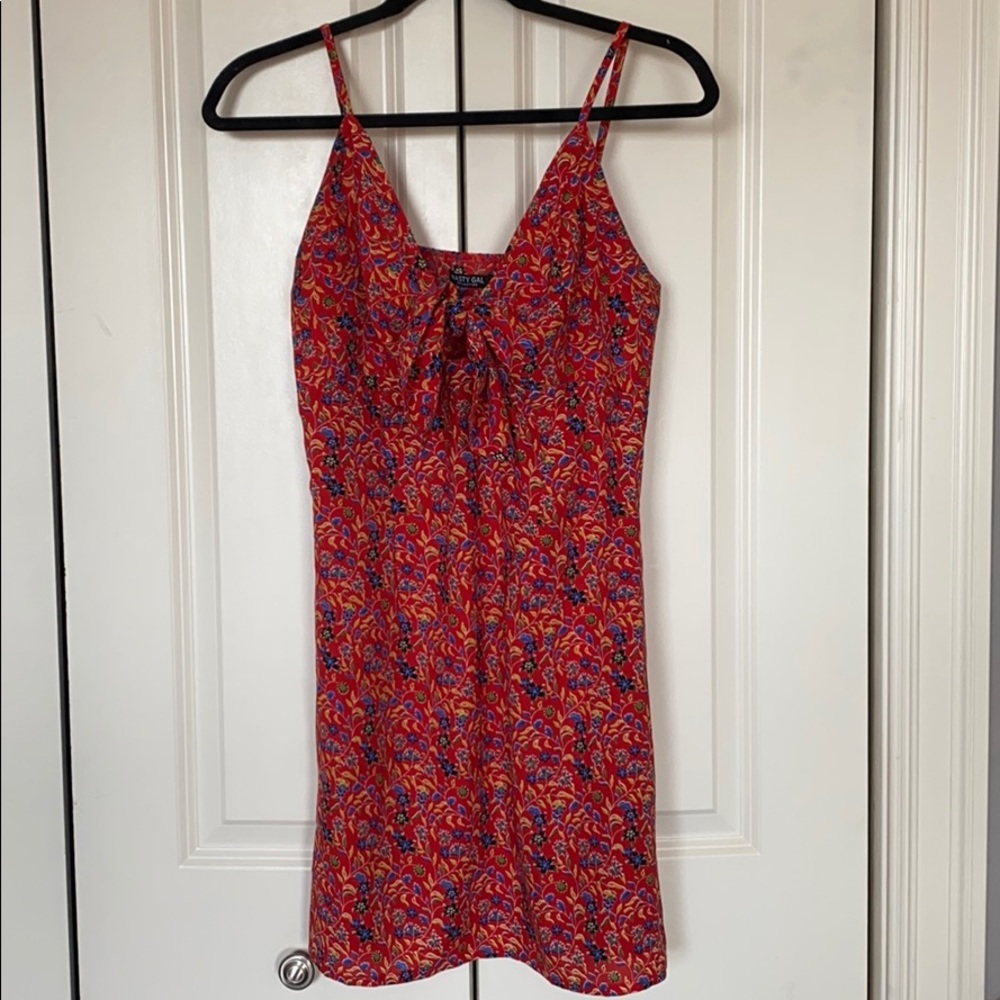 Nasty Gal Patterned Key-Hole Dress
